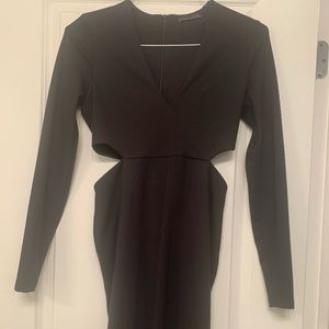 Black Zara Midi w/ cut out sides